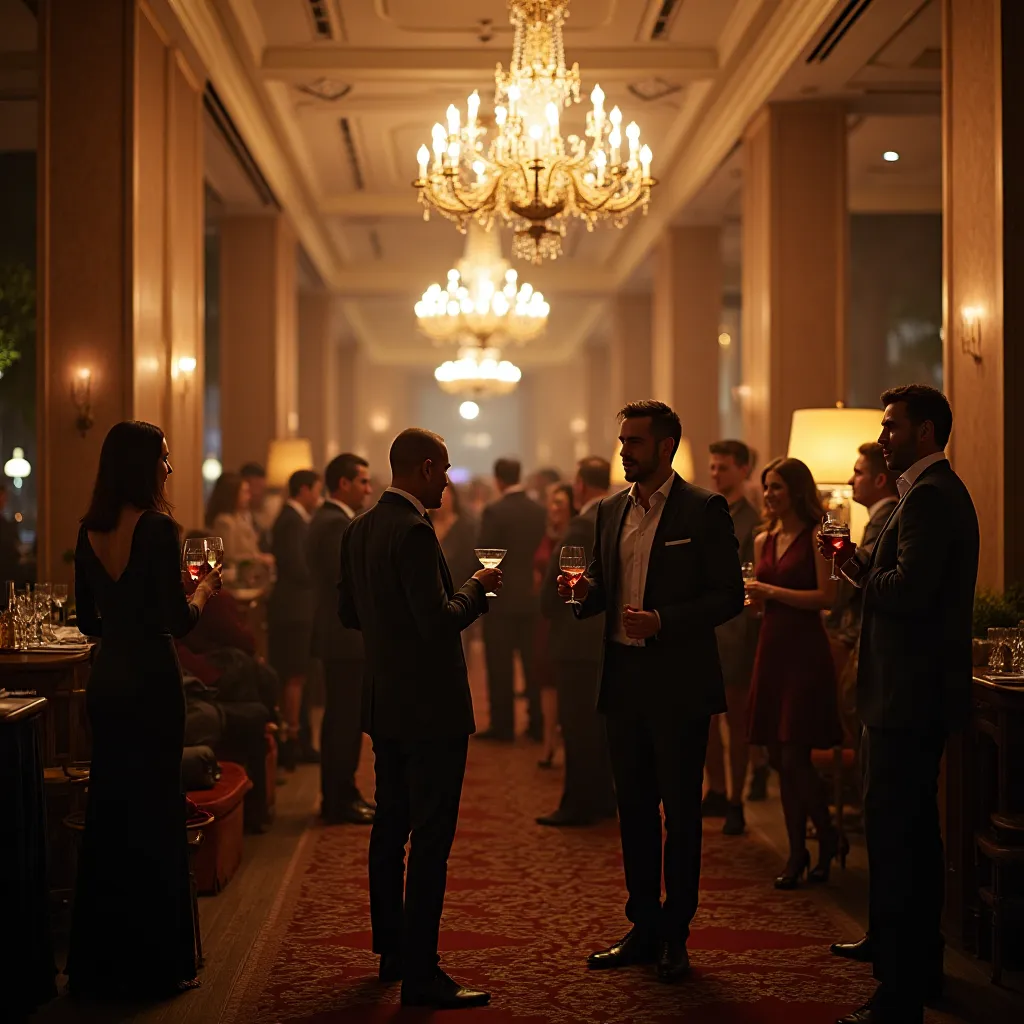Elegantes Ambiente für Unternehmensveranstaltungen im Vintage-Stil.